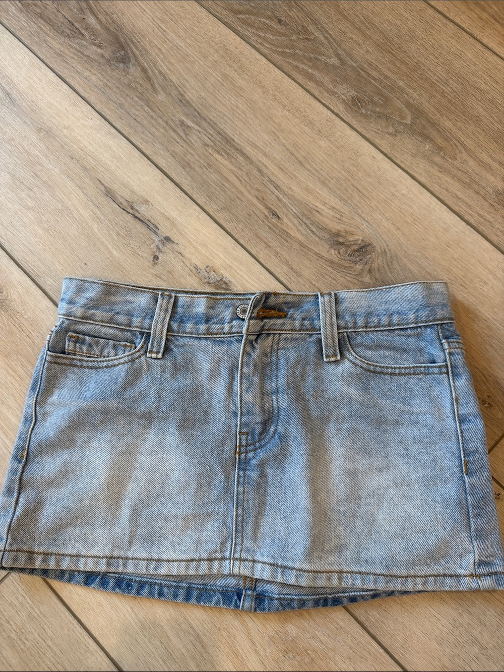 Brandy Melville Light Blue Denim Mini Skirt